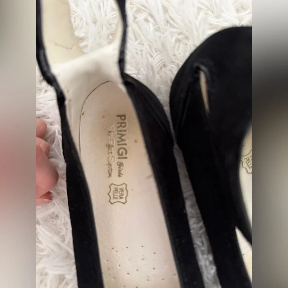 Primigi Black Suede Mary Jane Flats Girls Size 29 (US 11.5) - Picture 3 of 4